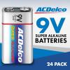 imageACDelco 12Count 9 Volt Batteries Maximum Power Super Alkaline Battery 7Year Shelf Life Reclosable Packaging9 Volt 24Count