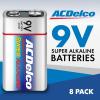 imageACDelco 12Count 9 Volt Batteries Maximum Power Super Alkaline Battery 7Year Shelf Life Reclosable Packaging9 Volt 8Count