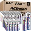 imageACDelco AA and AAA 48Count Combo Pack Super Alkaline Batteries 24Count Each 10Year Shelf Life Recloseable PackagingAA and AAA 48Count