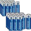imagePowermax Alkaline Batteries 24Count Combo Pack 12 Double AA 12 Triple AAA Ultra Long Lasting Battery 10Year Shelf Life Reclosable PackagingAA  AAA  24 Count