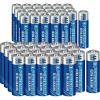 imagePowermax Alkaline Batteries 24Count Combo Pack 12 Double AA 12 Triple AAA Ultra Long Lasting Battery 10Year Shelf Life Reclosable PackagingAA  AAA  48 Count