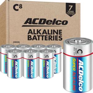 imageACDelco 24Count D Batteries Maximum Power Super Alkaline Battery 7Year Shelf Life Reclosable Packaging8 Count Pack of 1