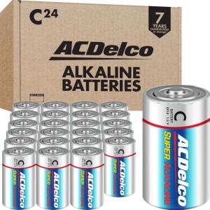 imageACDelco 24Count D Batteries Maximum Power Super Alkaline Battery 7Year Shelf Life Reclosable PackagingC  24 Count