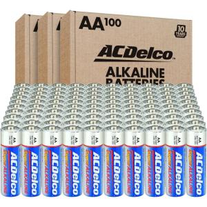 imageACDelco AA and AAA 48Count Combo Pack Super Alkaline Batteries 24Count Each 10Year Shelf Life Recloseable Packaging300 Count