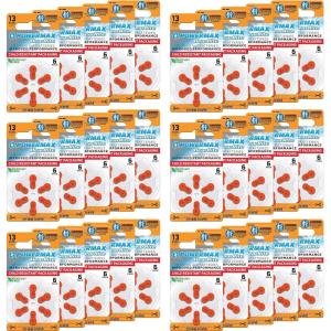 imagePowermax Size 13 Hearing Aid Batteries 60 Count LongLasting Battery Pack Orange Long Tab for Easy ChangeSize 13  180 Count