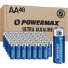 imagePowermax 48Count Double AA Batteries Ultra Long Lasting Alkaline Battery 10Year Shelf Life Reclosable PackagingAA  48 Count