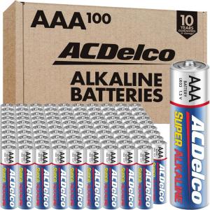 imageACDelco 48Count AAA Batteries Maximum Power Super Alkaline Battery 10Year Shelf Life Reclosable Packaging100 Count Pack of 1