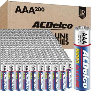 imageACDelco 48Count AAA Batteries Maximum Power Super Alkaline Battery 10Year Shelf Life Reclosable Packaging200 Count Pack of 1