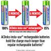 imagePowermax ACDelco Rechargeable Batteries 4 Double AA and 4 Triple AAA InstaUse Battery Pack PrechargedAA  AAA