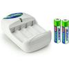 imagePowermax ACDelco Rechargeable Batteries 4 Double AA and 4 Triple AAA InstaUse Battery Pack Precharged2 AA with Charger