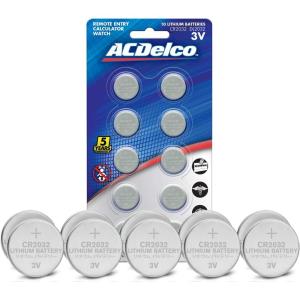 imageACDelco 24Count CR2032 Batteries Lithium 3V Coin Cell Button Battery Pack for Watch and Small Electronics 5 Year Shelf Life10 Count  CR2032