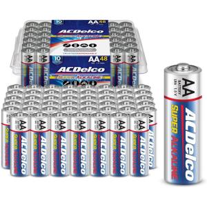 imageACDelco Alkaline Batteries Combo Pack 40Double AA 36Triple AAA 8 Count of 9VoltAA  48 Count