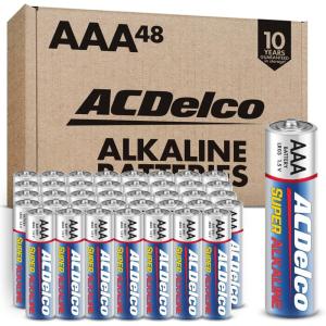 imageACDelco Alkaline Batteries Combo Pack 40Double AA 36Triple AAA 8 Count of 9VoltAAA  48 Count