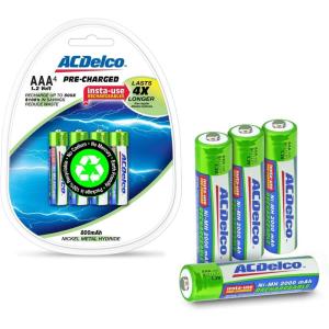 imagePowermax ACDelco Rechargeable Batteries 4 Double AA and 4 Triple AAA InstaUse Battery Pack PrechargedAA