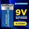imagePowermax 8Count 9V Batteries Ultra Long Lasting Alkaline Battery 7Year Shelf Life Reclosable Packaging9V  8 Count