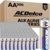 imageACDelco 100Count AA Batteries Maximum Power Super Alkaline Battery 10Year Shelf Life Reclosable Packaging200 Count Pack of 1