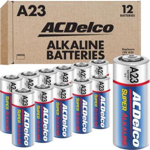 imageACDelco 12Count A23 Batteries 12V Maximum Power Super Alkaline Battery 5Year Shelf Life12 Count Pack of 1