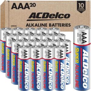 imageACDelco 24Count Triple AAA Batteries Maximum Power Super Alkaline Battery 10Year Shelf LifeAAA20 Count