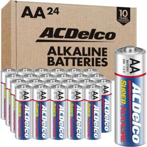 imageACDelco 60Count Double AA Batteries Maximum Power Super Alkaline Battery 10Year Shelf Life Reclosable PackagingAA  24 Count